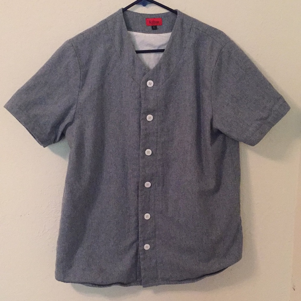 Large Heather Blue Killion Baseball Shirt